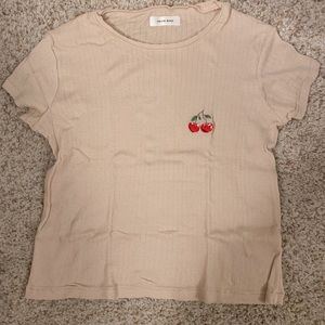 Anine bing cherry pink t shirt sz s